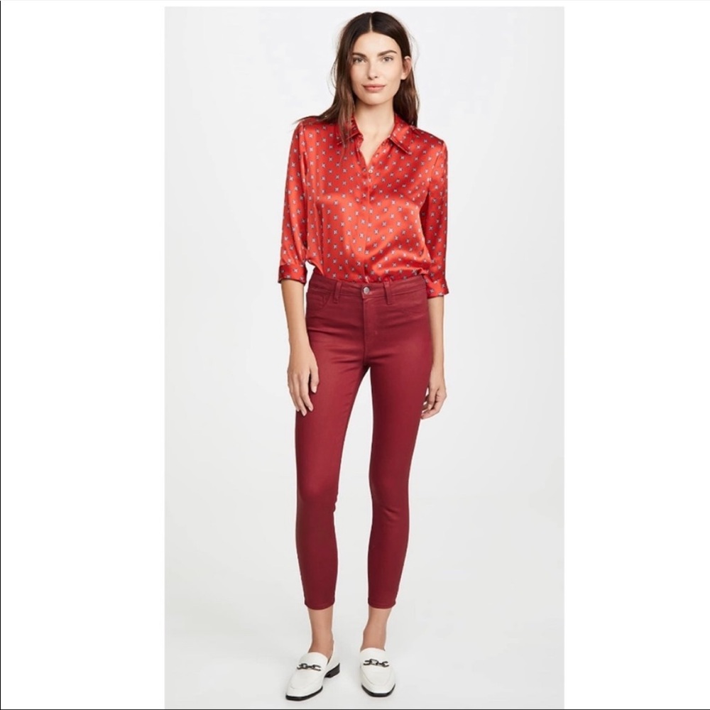 L’Agence Margot High Rise Coated Skinny Jeans - Picture 1 of 12